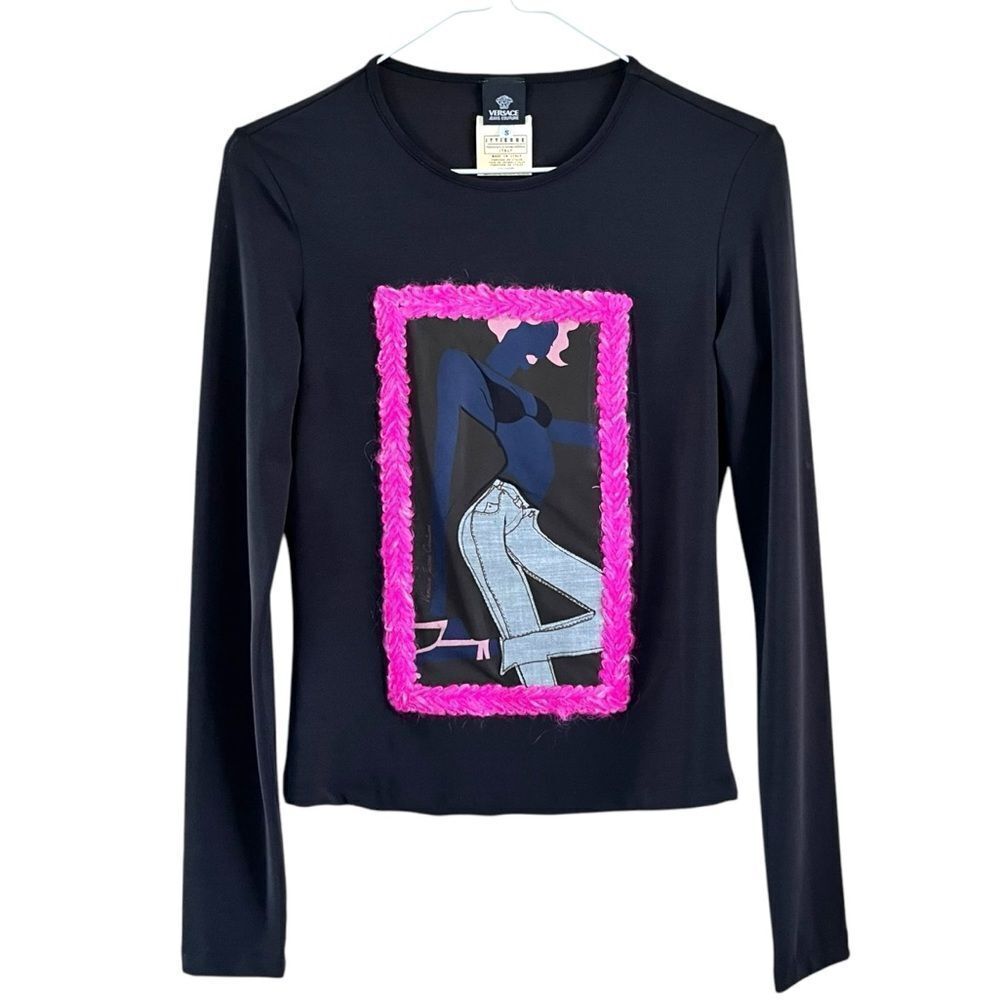 Versace Jeans Couture Long Sleeve Graphic Shirt